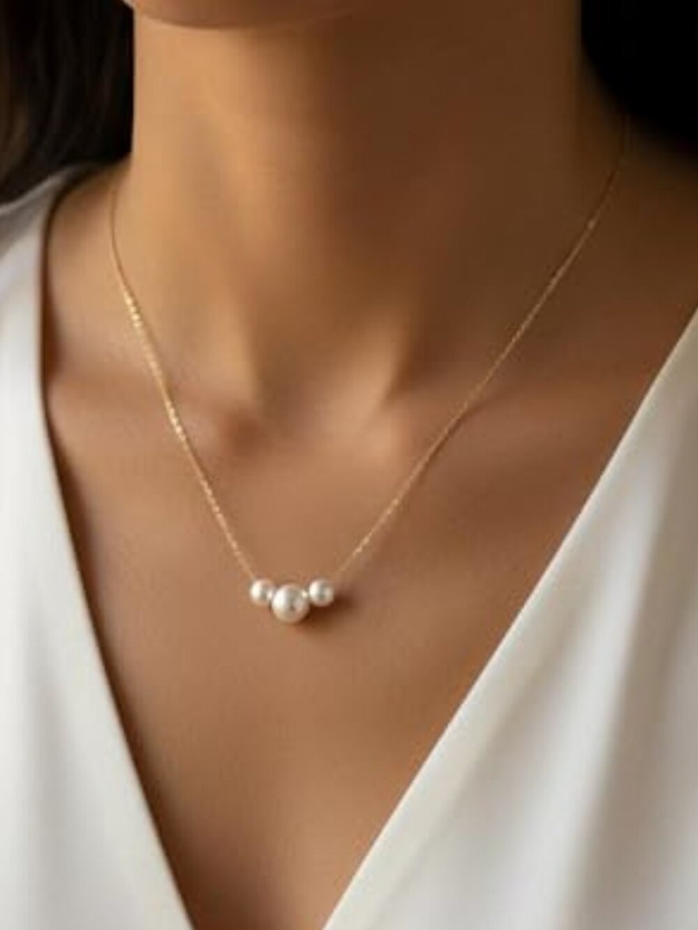 Pearl Necklaces, Daisy Pearls Choker for Women's Pearl Strand Necklace